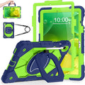 WESOROL Case for Samsung Galaxy Tab S10 Lite/S10 FE/S9 FE 10.9 Inch (2025/2023) Galaxy Tab S9 11 InchShockproof Covers for Samsung S9 FE with Rotating Stand Screen Protector Pencil HolderNavy Green