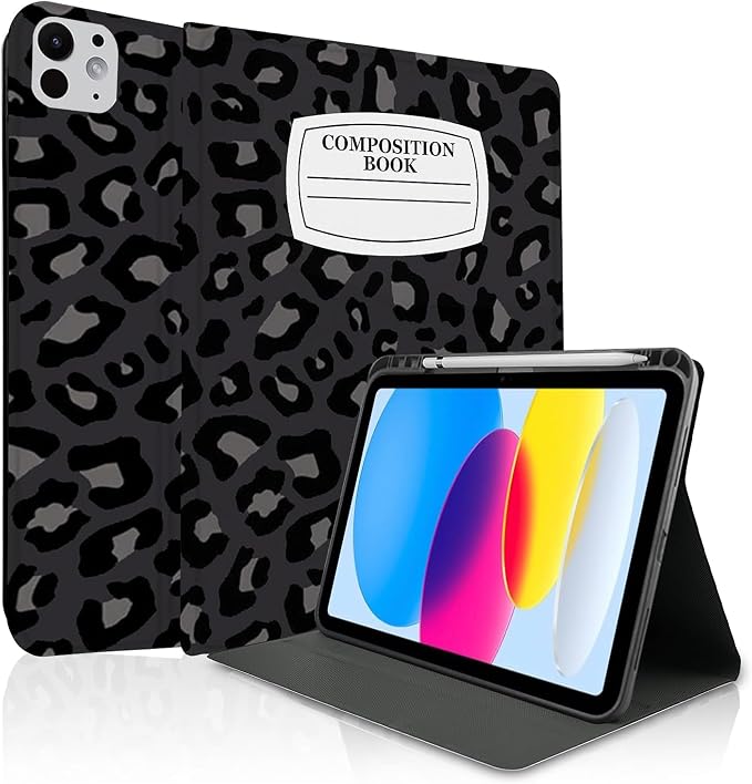 NoteBook Black Gray Leopard