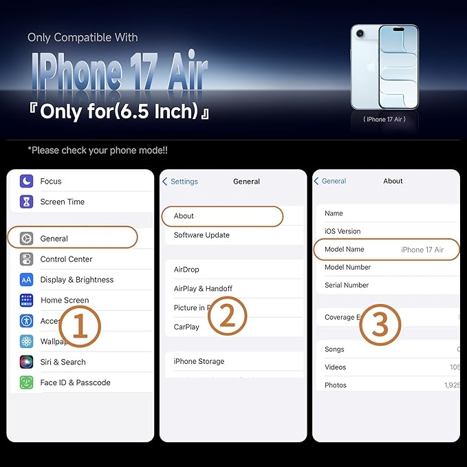 DMJN NeverCrack 9H+ Top Glass for iPhone Air Screen Protector (13FT Military Grade Shatterproof &amp Easy Installation) Screen Protector Air Tempered Glass Full Edge Coverage Longest Durable 2 Pac