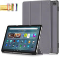 Case for Amazon Fire Max 11 Tablet (13th Generation 2023) Techcircle Slim Lightweight Trifold Stand Magnetic Hard Shell Flip Cover PU Leather Protective Folio Book Cover Gray