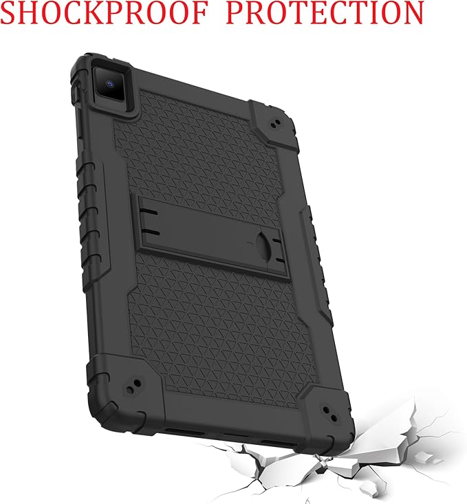 Mignova for TCL Tab Pro 5G/TCL TABMAX 10.36 inch FHD Tablet Case Built in Stand Shoulder Hand Strap Shockproof Armor Kids Friendly Case for Nokia T20/T21/Vastking KingPad M10 10.36 inch(Black+Black)