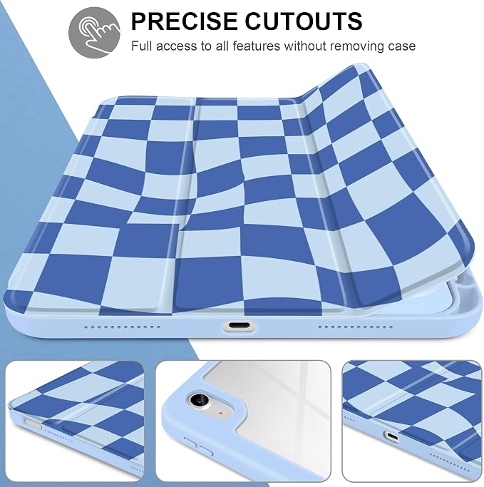 Blue Wavy Checker