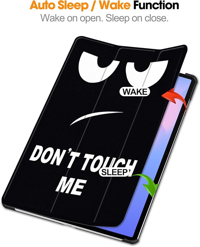 Case for Samsung Galaxy Tab S10 FE+/S10 FE Plus 13.1 Inch 2025 Model (SM-X620/SM-X626B) Tri-Fold Stand Smart PU Leather &amp Hard Back Shockproof Cover with Auto Wake/Sleep Don't Touch Me