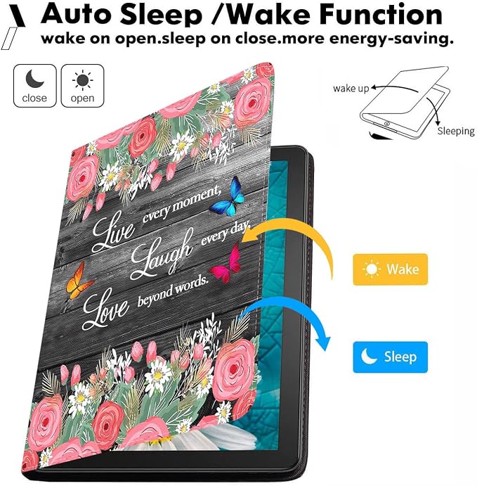 Floral Quote Live Laugh Love