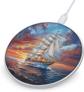 Sunset Sailboat Wireless Charger Anti-Slip Wireless Charging Pad Slim Charger Mat for Men Women