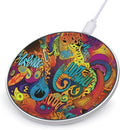 Colorful Pattern Wireless Charger Fast Wireless Charging Pad with USB Cable 10W Anti-Slip Magnetic Wireless Charger Portable Slim Charger Puck Travel Charging Station
