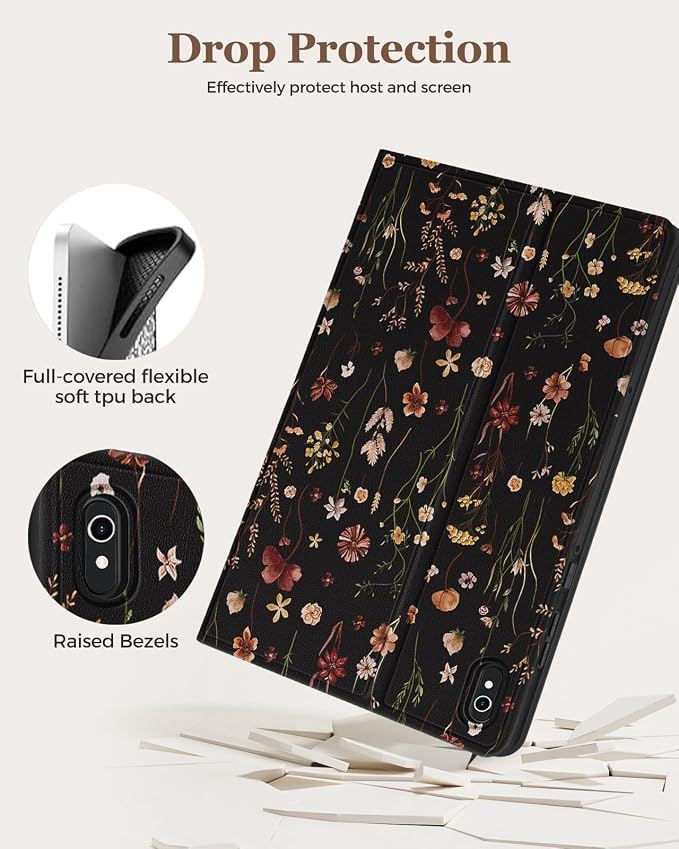 Black Retro Flower