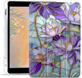 Cute Lotus Flower Case for iPad Air 13 Inch M3 2025/M2 2024 Floral Aesthetic Design Foldable Leather Protective Case Soft Back Cover with Pencil Holder