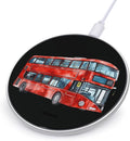 Watercolor London Bus Phone Charger Magnetic Charging Pad Anti-Slip with USB Cable