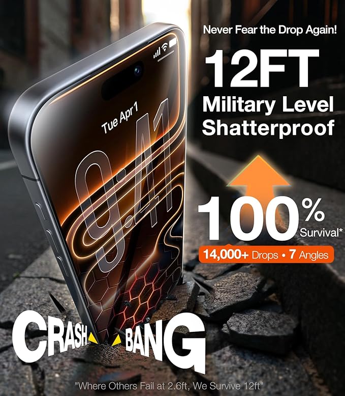 UltraGlass Ultra 9H+ Glass for iPhone 14 Pro Max Privacy Screen Protector [No.1 Military Grade Shatterproof &amp 100% Anti Spy] Glass Privacy Screen iPhone 14 Pro Max Tempered [Longest Durable] 2 Pa