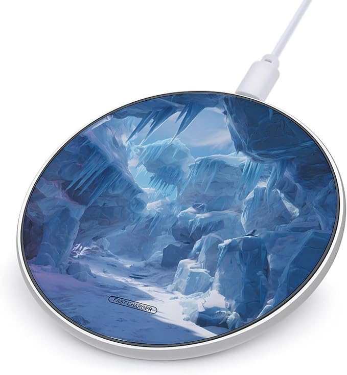 Glacier Cave Ice Winter Phone Charger Magnetic Charging Pad Anti-Slip with USB Cable