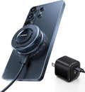 TORRAS PolarCircle Qi2.2 Wireless Charger 25W Cooling Magnetic Pad for Samsung Galaxy S26/S25 Wireless Charger for iPhone 17/16 with 360°Spin Stand Semiconductor Phone Cooler with 45W IceNano Plug