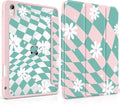 DONGKE Case for iPad (A16) 11th Generation 11 inch 2025 &amp iPad 10th Gen 10.9 inch 2022 [Built-in Pencil Holder] Clear Acrylic Back Trifold Stand Smart Cover Auto Sleep/Wake Checkered &amp Dais