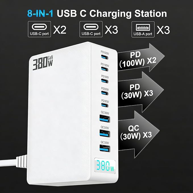 380W White