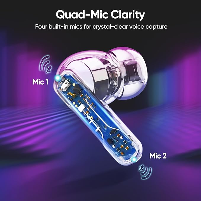 Middle Rabbit SW4 USB Wireless Earbuds for PC and Laptop: Bluetooth Headphones with 2.4GHz Dongle for Work Wireless Headset for Work with Microphone Earphones with Mic for Computer Desktop(White)