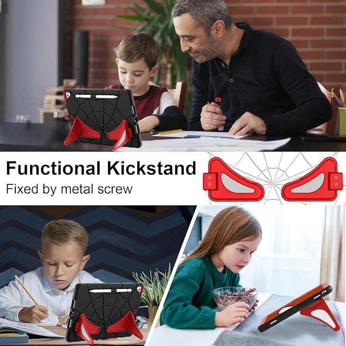 iPad 10.2 Case-Black+Red