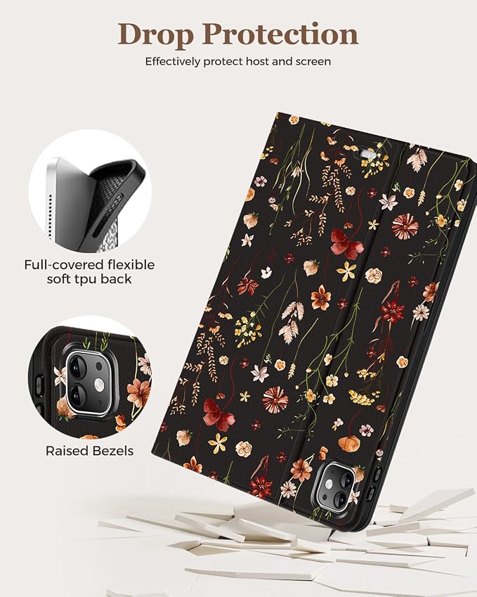 Black Retro Flower