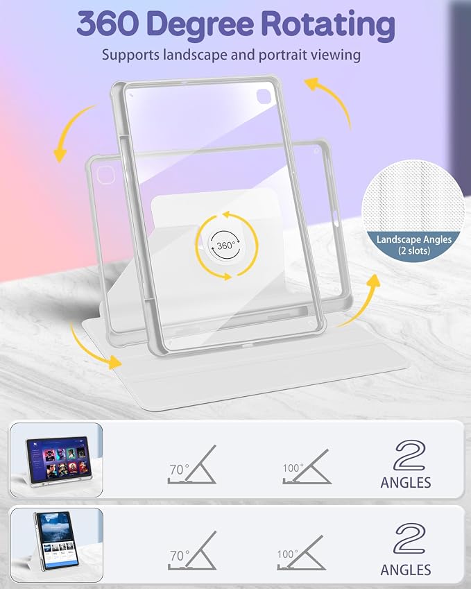 4-for Tab S6 Lite-Blue Flower
