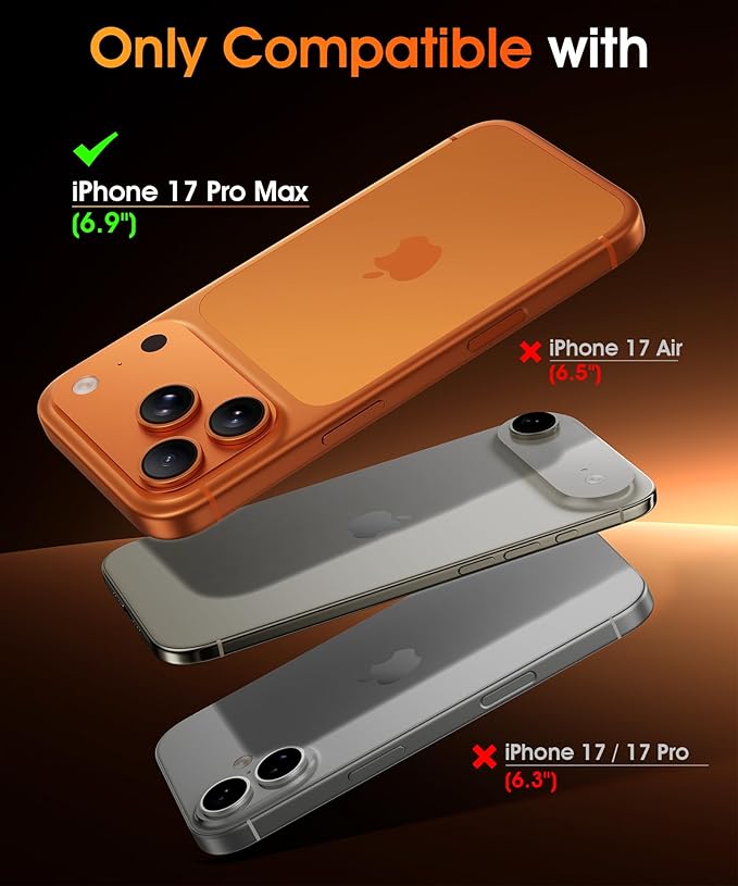 GolbinBox for iPhone 17 Pro Max Screen Protector [Anti-Reflection] [3D Full Coverage] 12FT Drop Protection 9H+ Hardness Anti-Fingerprint HD Clear Tempered Glass for iPhone 17ProMax 6.9 2 Pack