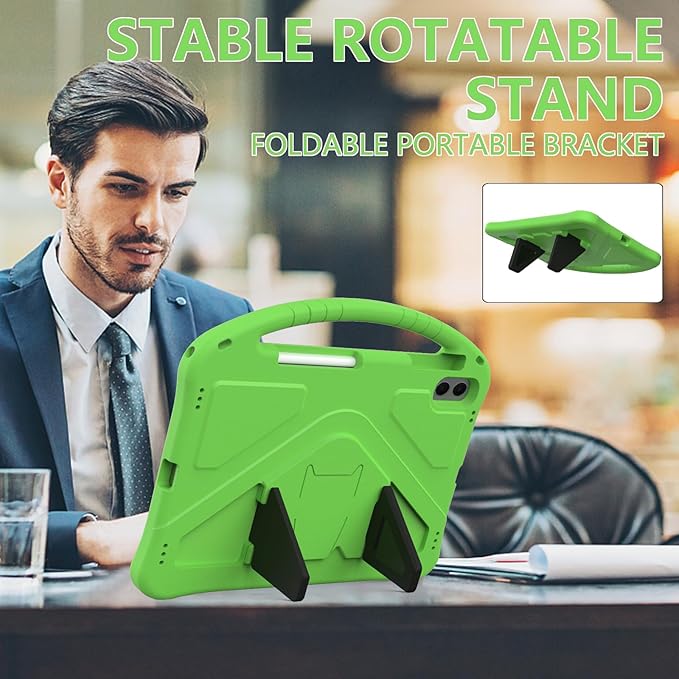 for Galaxy Tab S11 Ultra 14.6 inch Case Kids 2025 with Strap EVA Stand Kickstand Cover for Samsung S11 Ultra Tablet Case 14.6'' (Green)