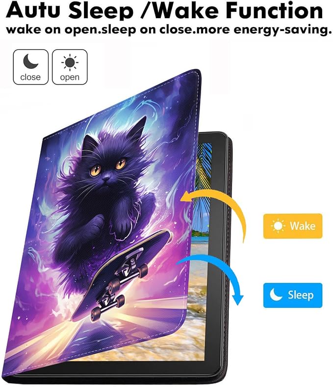 Black Cat Playing Skateboard