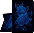 Case for Samsung Galaxy Tab A11 / Tab A9 8.7-Inch 2025/2023Slim Protective LeatherAuto Wake/SleepAdjustable Viewing Angle Stand.Blue Rose