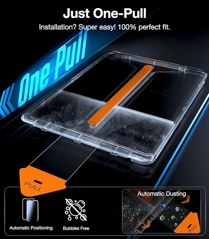 TORRAS for iPad Air 11 Inch Screen Protector M4 2026 M3 2025M2 2024 Military Grade Shatterproof TOP 9H+ Tempered Glass One-Pull Installation Anti-Scratch Bubble Free HD Clarity