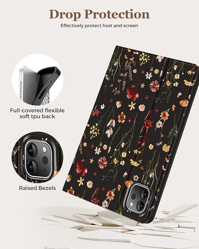 Black Retro Flower