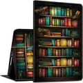 Slim Case for All-New Kindle Fire HD 10 &amp 10 Plus Tablet (11th Generation 2021 Release) 10.1 PU Leather Lightweight Stand Adjustable Smart Shell Cover with Auto Wake/SleepOld Library Bookshelf