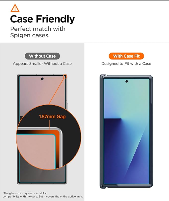 Spigen Tempered Glass Screen Protector [GlasTR EZ FIT Pro] designed for Galaxy Z Fold 7 [Case Friendly] - 2 Pack
