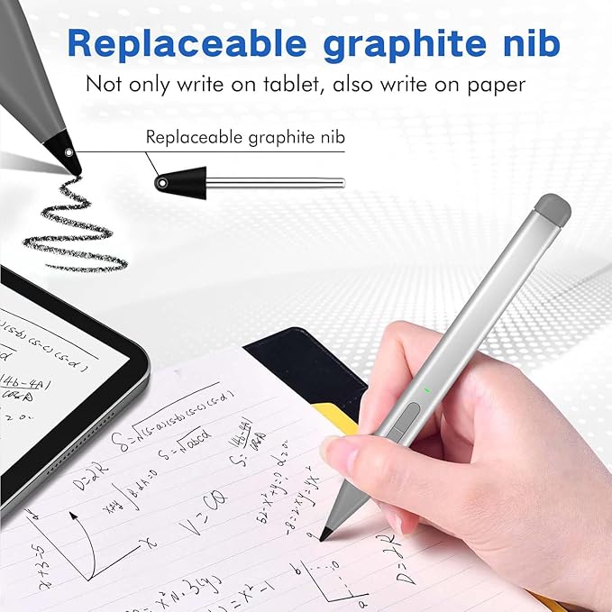 Slim Pen 2 for Microsoft Surface with 4096 Pressure Eraser &amp Right-Click Palm RejectionGraphite Nibfor Surface Pro 12/11/10/9/8/7/6/5/4/XSurface Go 4/3/2Book 3/2/1Laptop1-6Surface Studio 2