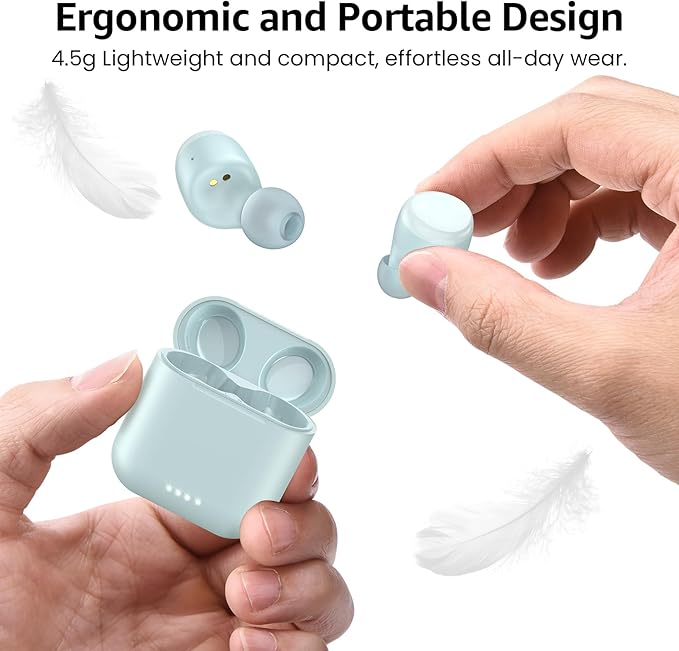 TOZO T6 Wireless Earbuds Bluetooth 5.3 Ear Buds Stereo Sound in Ear Headphones 50 Hours Playtime Wireless Charging Case APP Customizable EQs IPX8 Waterproof Earphones