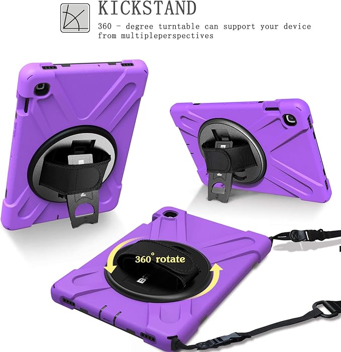 BRAECN for Samsung Galaxy Tab S5e Case 10.5 inch 2019 Heavy Duty Shockproof Case with 360 Rotating Kickstand/Hand Strap&ampShoulder Strap for Galaxy Tab S5e 10.5‘’ Tablet SM-T720/SM-T725