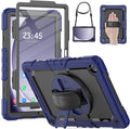 HXCASEAC Case for Samsung Galaxy Tab A9+ Plus 11 Inch Kids Protective with Screen Protector/Hand Strap/Pen Holder Sturdy Shockproof for Samsung A9 Plus Tablet Case SM-X210 SM-X216 SM-X218 - Navy