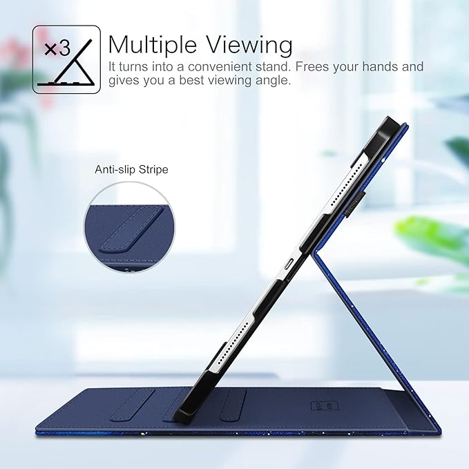 Fintie Folio Case for iPad Pro 12.9 6th Generation 2022 Multi-Angle Smart Stand Cover w/Pencil Holder &amp Pocket Also Fit iPad Pro 12.9 2021 5th &amp 2020 4th &amp 2018 3rd Gen Starry Sky