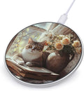 Cat Book Wireless Charger Anti-Slip Wireless Charging Pad Slim Charger Mat for Men Women