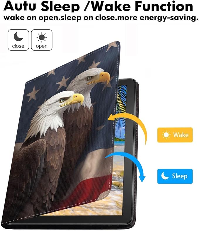 Bald Eagle with American Flag