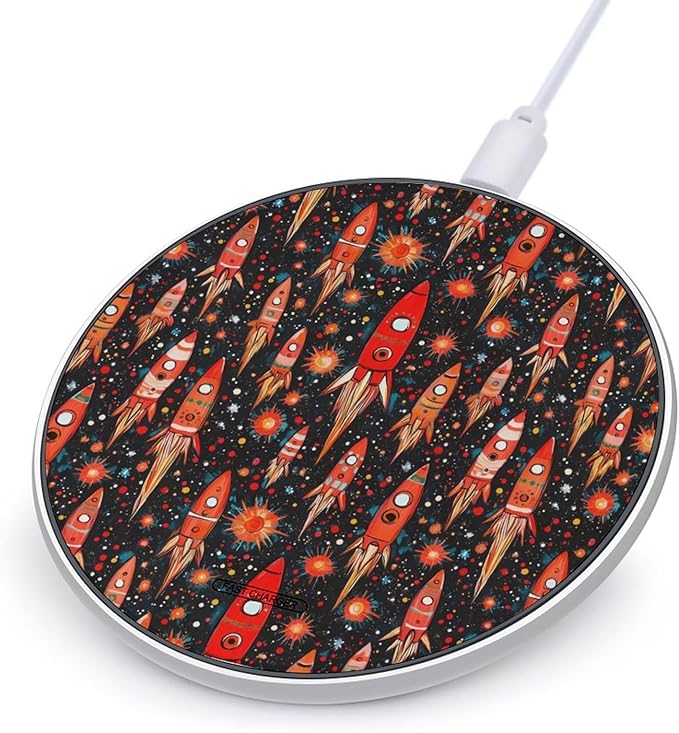 Redspace Rocket Wireless Charger Anti-Slip Wireless Charging Pad Slim Charger Mat for Men Women