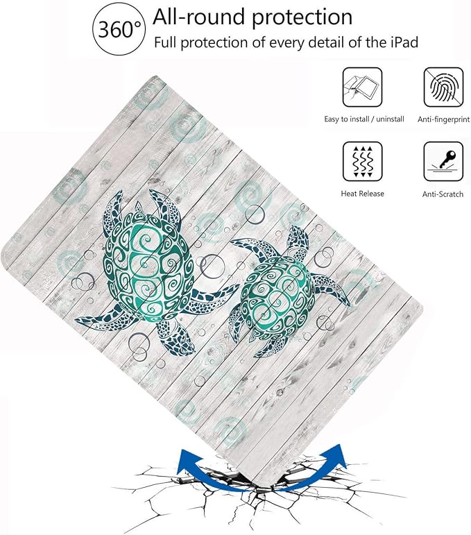 Sea Turtle on Rustic Wooden Board