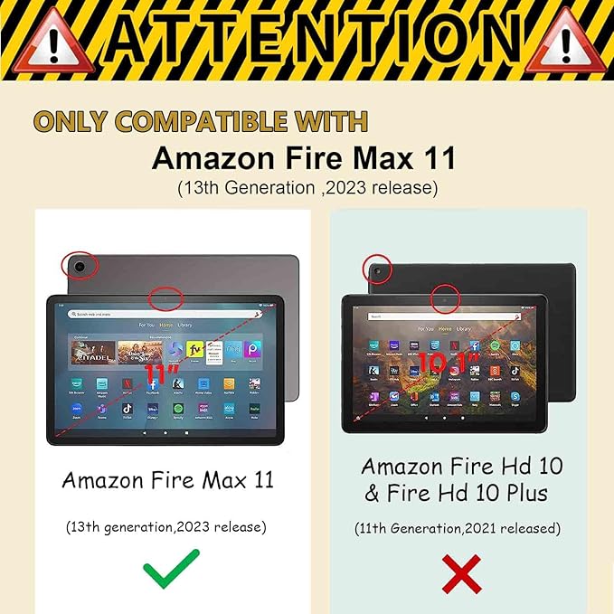 FUYOCWE for Fire Max 11 Tablet Case (13th Generation2023 Release)PU Leather Slim Adjustable Stand Smart Flip Cover for Amazon Kindle Fire Max 11 inch 13th Gen-Black Cat with Gold Floral