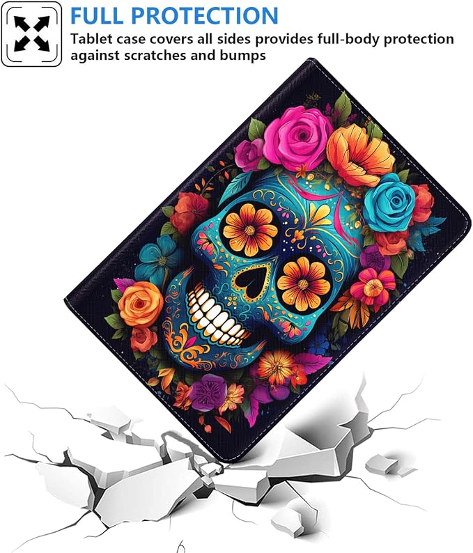 Color Sugar Skull Flowers