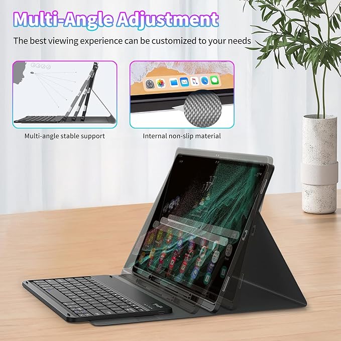 for iPad 10th Generation Case with Keyboard for iPad Case 10th Generation 10.9 inch 2022 with Detachable Wireless Keyboard &amp Adjustable Stand Protect Tablet Cover - Cute Hummingbirds