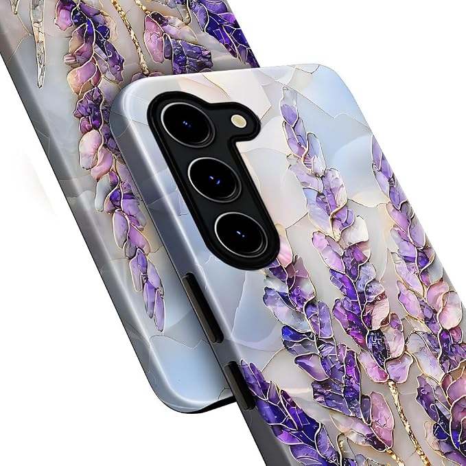 Lavender Stained Glass Purple Floral