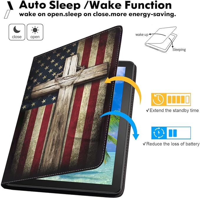 American Flag and Cross