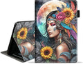 Case for Amazon Fire HD 10/HD 10 Plus Tablet 10.1 (13th/11th Generation 2023/2021 Release) Slim PU Leather Cover with Card Slot &amp Auto Wake/Sleep Native American Indian Girl