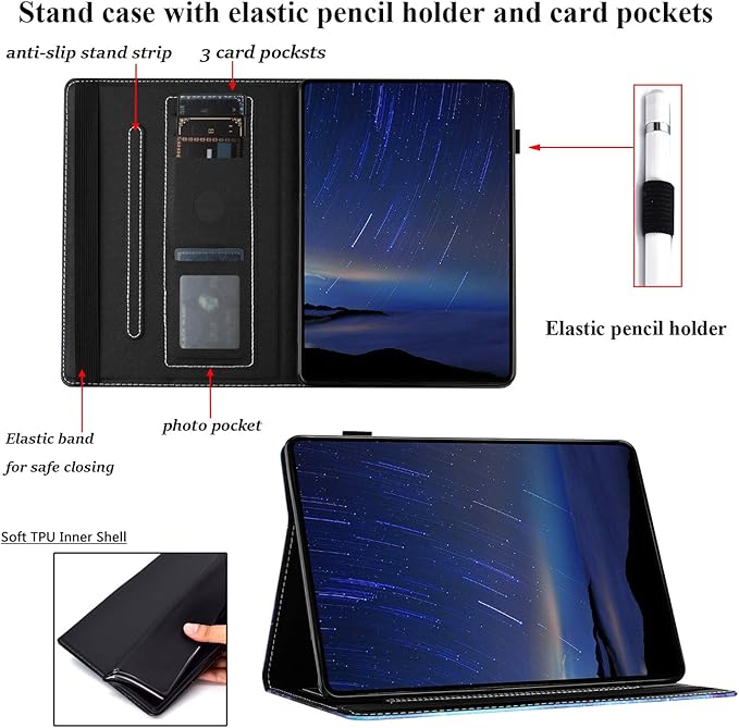 Case for Amazon Kindle Fire Max 11 (13th Generation 2023 Release) 11 with Pencil Holder &amp Folio Stand Magnetic Smart PU Leather Shockproof Cover [Auto Sleep Wake] Yellow Butterfly Wave