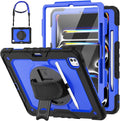 HXCASEAC for iPad Pro 13 Inch Case (M5/M4) 2025/2024 Shockproof Design with Pencil Holder Protector Rotating Stand Hand Strap Heavy Duty Protective iPad Pro13 Cover A3360 A3361 A2925 A2926 Blue