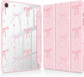 Tuiklol for Samsung Galaxy Tab A9+ Tablet 11” / A9+ Plus 2024 2023Buit-in S-Pen Holder with Clear Protective Cover Transparent Back Shell Auto Wake/Sleep Samsung Tab A9 Plus CoverPink Bows