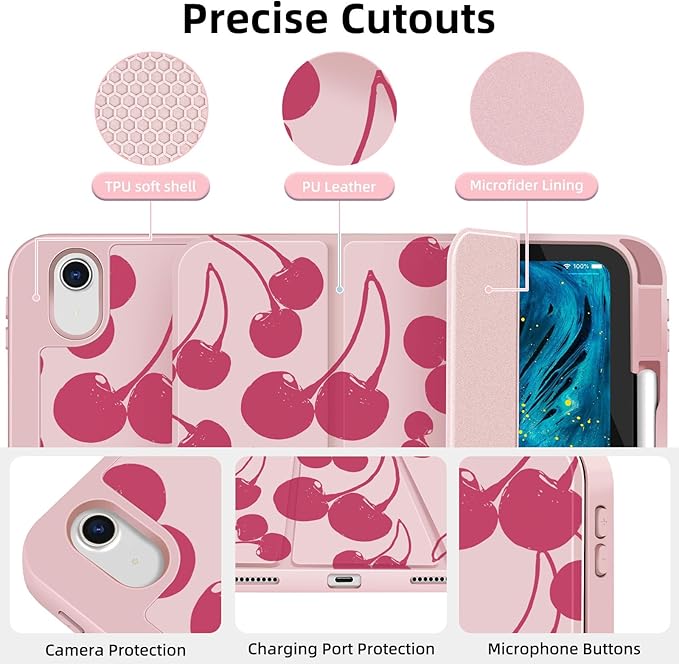 Case Compatible with iPad (A16) 11th Generation 11 Inch 2025/10th Generation 10.9 Inch 2022 Shockproof Hybrid Slim Stand Smart Cover with Pencil Holder Supports Auto Wake/Sleep Z009