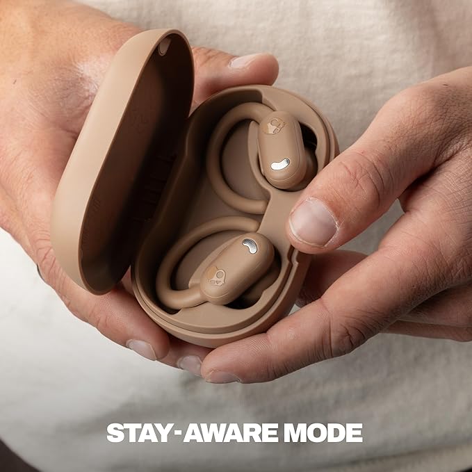 Skullcandy Push ANC Active Wireless Earbuds Bluetooth Headphones Noise Cancelling 58 Hours Battery Secure-Fit Over-Ear Hanger Sweat and Waterproof Microphone for iPhone Android - Primer